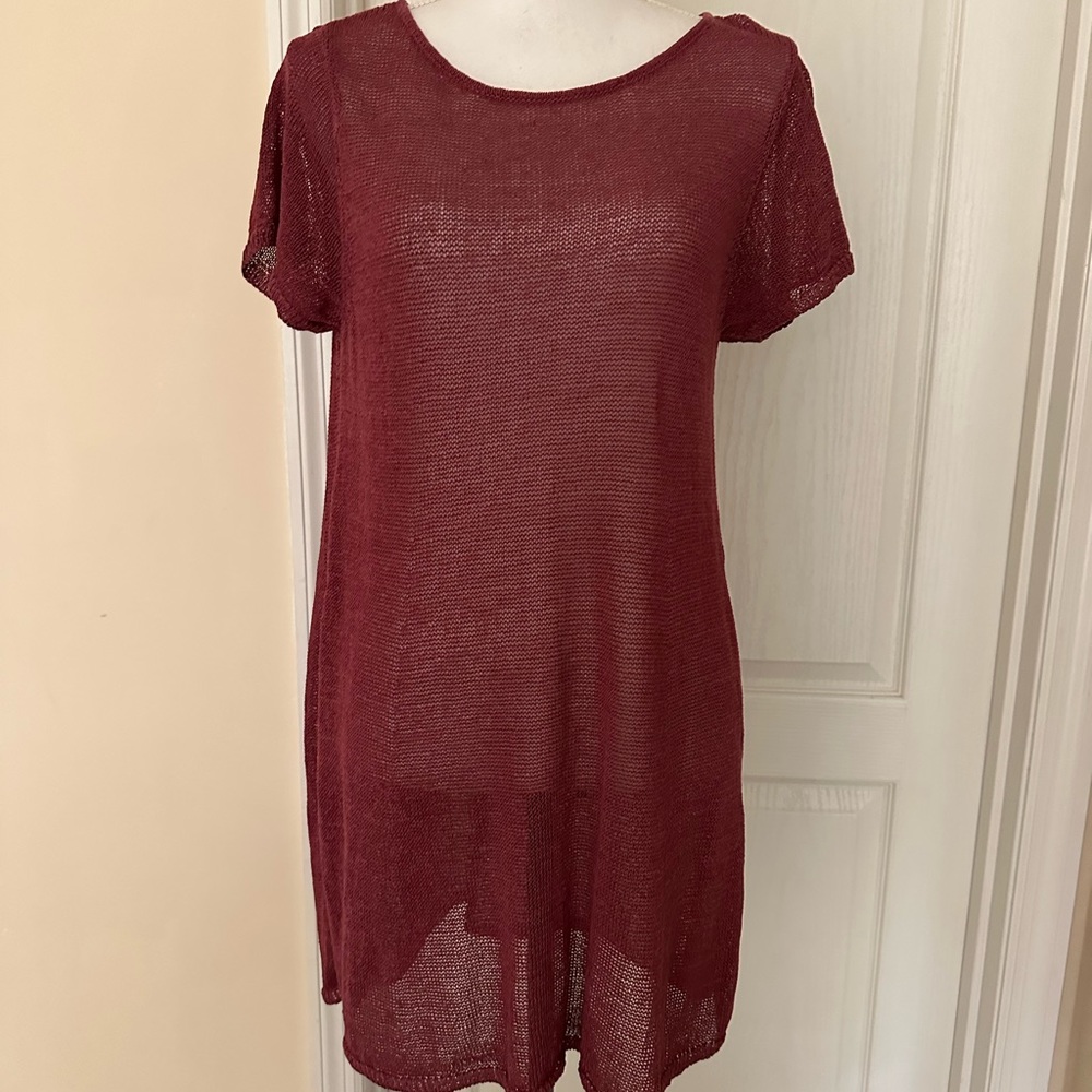 Eileen Fisher Woman’s Burgundy Dress-Tunic, Sz S/P - Picture 2 of 11